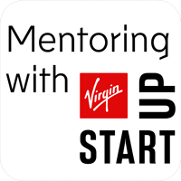 Mentoring with virgin startup logo